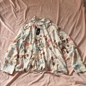 Fashion Nova Multicolor Floral Blouse